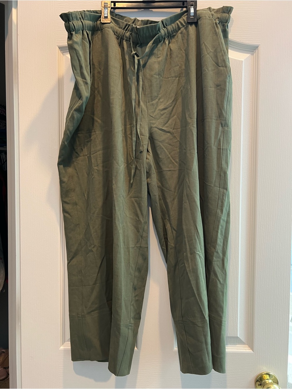 Liverpool Olive Green Drawstring Chinos